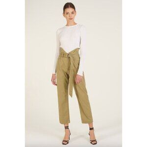 Marissa Webb Travis Heavy Canvas Pant Khaki Green Womens Size 2